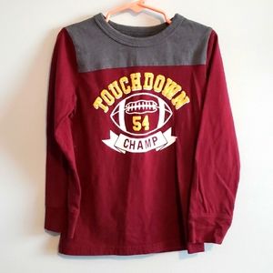 Boy's 5T Children's Place long sleeve graphic shirt with football
